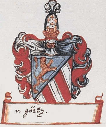 Goriški grb iz Janez V. Valvasor, Opus insignium armorumque - Das grosse Wappenbuch, 1687-1688. Foto: Žiga Ažman.