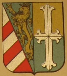 Grb Goriške in Gradiške iz Dr. Karl Lind, Städte-Wappen von Österreich-Ungarn nebst den Landeswappen und Landesfarben, Dunaj, 1885.