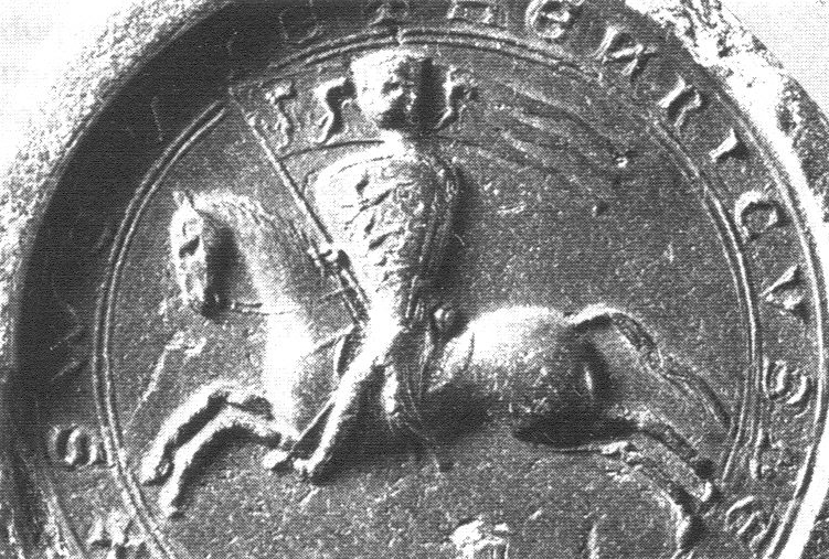 Pečat kralja Nemčije in Sicilije ter vojvode Švabske Henrika (VII.) Hohenstaufa med leti 1216 in 1220. Na pečatu je ena najzgodnejših oblik štaufovsko-švabskega grba s tremi korakajočimi levi. Andreas Kalckhoff, Fürsten-, Länder-, Burgerwappen: Heraldik aus neun Jahrhunderten, Zur Geschichte des Familienwappens, 2. überarb. Aufl. Stuttgart 1988.