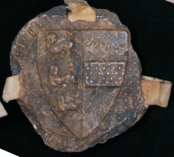 Pečat Ulrika III. Spanheima iz leta 1256. Koroški deželni arhiv, Celovec, št. A 96 pod 1256 A9.