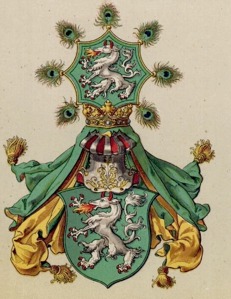 Grb Štajerske iz leta 1890. Hugo Gerard Ströhl, Oesterreichisch-Ungarische Wappenrolle, Dunaj, 1890.